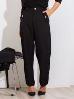 Calça Feminina Alfaiataria Reta com Bolsos Frontais Magda