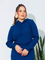 Blusa Feminina de Tricô com Capuz Manga Longa Atena