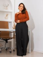 Blusa Feminina Tricô Modal Básica Manga Longa Pati