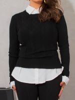Blusa Feminina Tricô Modal Básica Manga Longa Pati