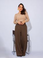Blusa Feminina Tricô Modal Básica Manga Longa Pati