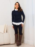 Blusa Feminina Tricô Modal Básica Manga Longa Pati