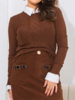 Blusa Feminina Tricô Modal Básica Manga Longa Pati