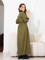 Casaco Feminino Longo Jacquard com Detalhes Eco Lavínia