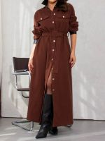 Casaco Feminino Longo Jacquard com Detalhes Eco Lavínia