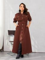 Casaco Feminino Longo Jacquard com Detalhes Eco Lavínia