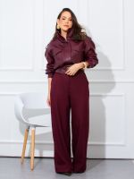 Jaqueta Feminina Bomber Couro Eco com Bolsos Frontais Isadora