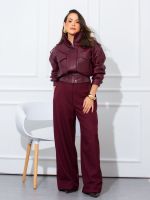 Calça Feminina Alfaiataria Reta com Bolsos Marcela