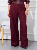 Calça Feminina Alfaiataria Reta com Bolsos Marcela