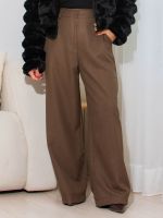 Calça Feminina Alfaiataria Reta com Bolsos Marcela