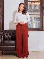 Blusa Feminina Tricô Modal Básica Manga Longa Mel