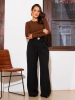 Blusa Feminina Tricô Modal Básica Manga Longa Mel
