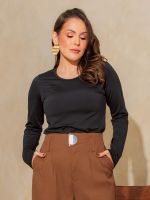 Blusa Feminina Térmica Básica Manga Longa Bella