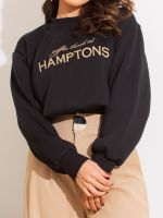 Blusa Feminina Moletom Bordada Hamptons Marcela
