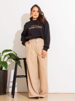 Calça Feminina Alfaiataria Pantalona com Fivela Alicia