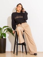Calça Feminina Alfaiataria Pantalona com Fivela Alicia