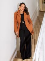 Calça Feminina Alfaiataria Pantalona com Fivela Alicia