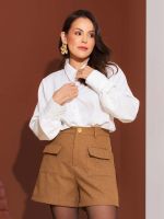 Shorts Feminino Alfaiataria Cintura Alta Scarlett