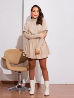 Blusão Feminino Tricô Modal Gola Alta Isadora