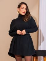 Blusão Feminino Tricô Modal Gola Alta Isadora