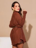 Blusão Feminino Tricô Modal Gola Alta Isadora
