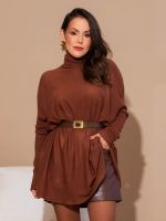 Blusão Feminino Tricô Modal Gola Alta Isadora
