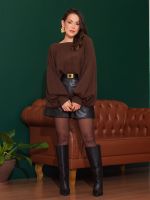 Blusa Feminina Tricô Canelado Manga Longa Ana