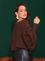 Blusa Feminina Tricô Canelado Manga Longa Ana