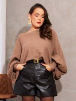 Blusa Feminina Tricô Canelado Manga Longa Ana