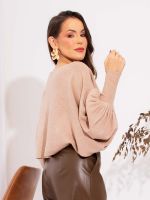Blusa Feminina Tricô Canelado Manga Longa Ana
