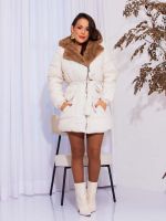 Jaqueta Feminina Puffer Alongado Peluciada Mariana