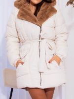 Jaqueta Feminina Puffer Alongado Peluciada Mariana