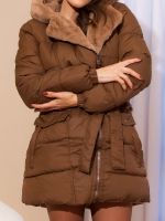 Jaqueta Feminina Puffer Alongado Peluciada Mariana