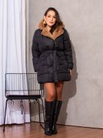 Jaqueta Feminina Puffer Alongado Peluciada Mariana