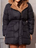 Jaqueta Feminina Puffer Alongado Peluciada Mariana