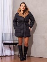 Jaqueta Feminina Puffer Alongado Peluciada Mariana