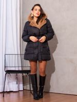 Jaqueta Feminina Puffer Alongado Peluciada Mariana