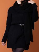 Conjunto Feminino Vestido em Tricô com Lenço Angelina