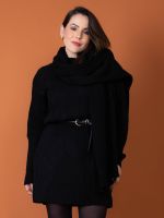 Conjunto Feminino Vestido em Tricô com Lenço Angelina
