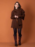 Conjunto Feminino Vestido em Tricô com Lenço Angelina