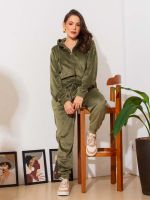 Conjunto Feminino Plush com Capuz Taís