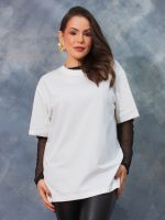 T-Shirt Feminina Oversized Básica Alice