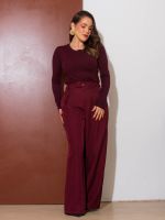 Blusa Feminina Tricô Modal Básica Manga Longa Bia