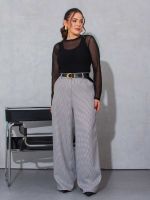 Calça Feminina Alfaiataria Pied de Poule Naty