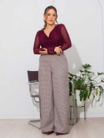 Calça Feminina Alfaiataria Pied de Poule Naty