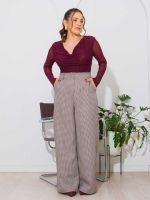 Calça Feminina Alfaiataria Pied de Poule Naty