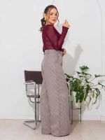 Calça Feminina Alfaiataria Pied de Poule Naty