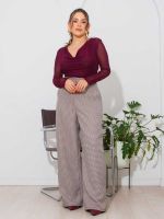 Calça Feminina Alfaiataria Pied de Poule Naty