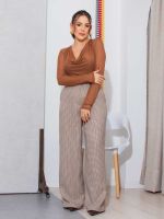 Calça Feminina Alfaiataria Pied de Poule Naty