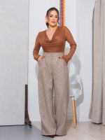 Calça Feminina Alfaiataria Pied de Poule Naty